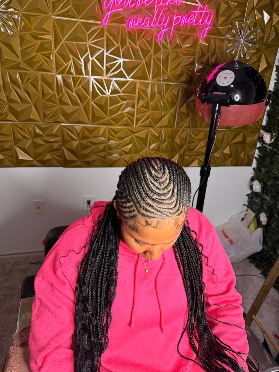 Feed-In Cornrows & Straight Backs by Braids by Praise in Austin TX
