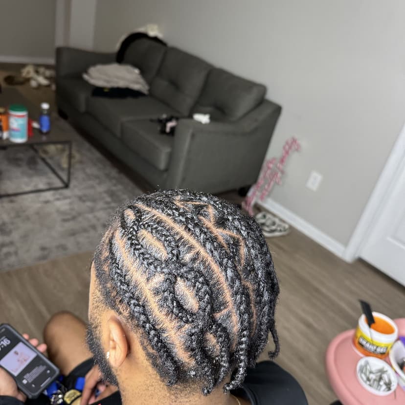 Custom cornrow design — Braids by Praise Austin TX