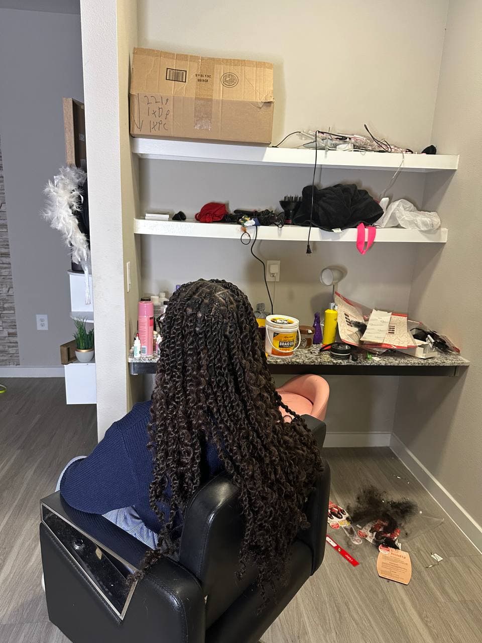 French curl braids by Braids by Praise in Austin, TX