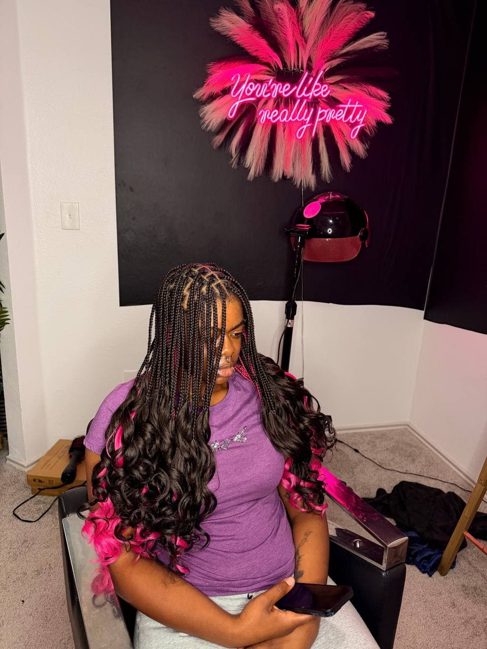 Knotless braids by Braids by Praise in Austin, TX